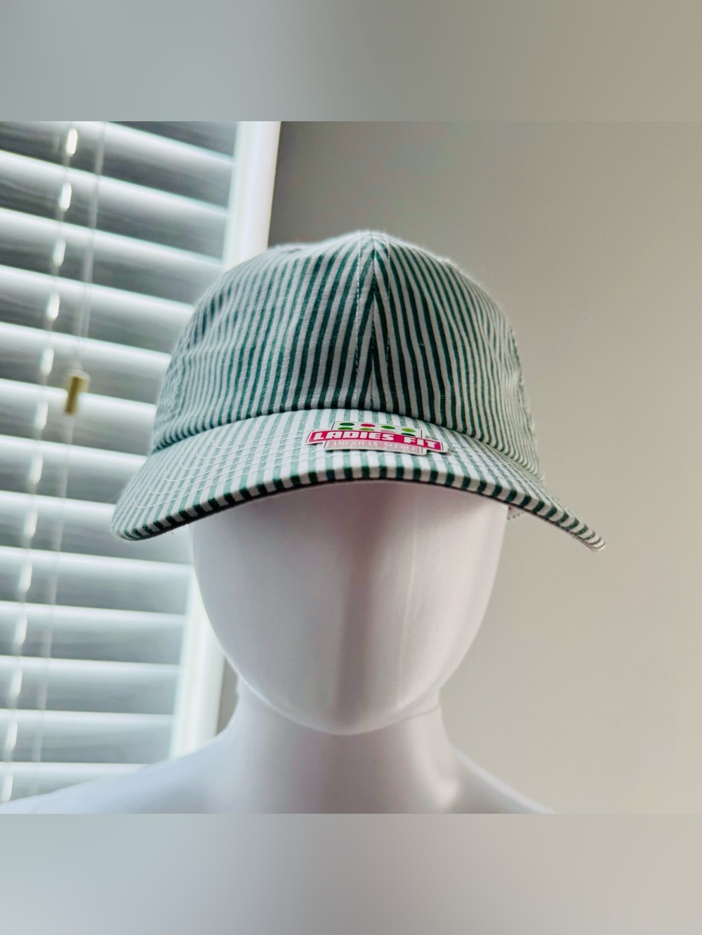 American Needle Womens NEW Ladies Fit White Green Stripe Golf Baseball Cap Hat. - Picture 5 of 15